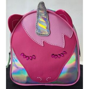 Bath and Body Works Iridescent Pink Unicorn Mini Makeup Backpack Bag